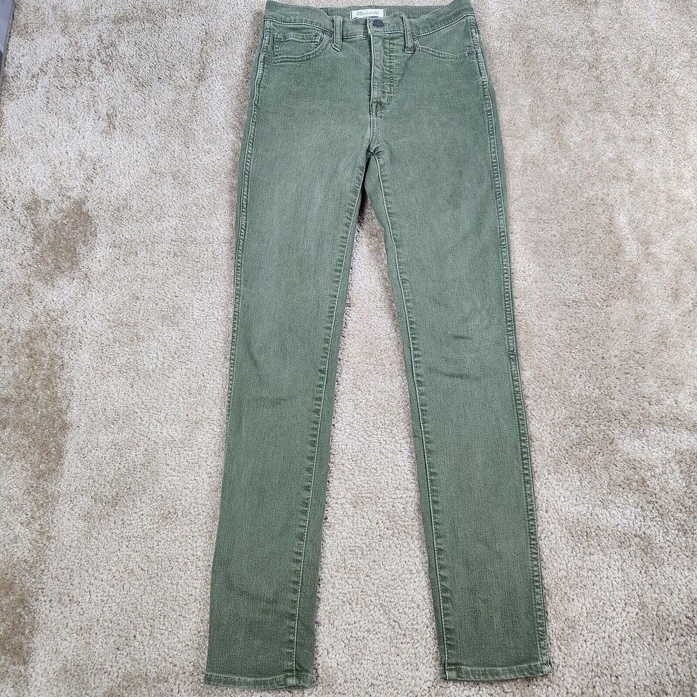 Madewell Women's Army Green 10" High Rise Skinny Jeans Size 25 906